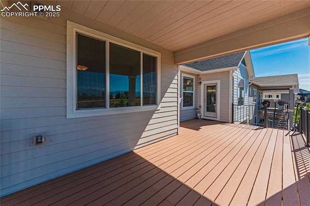 5960 Bennach Grv, Colorado Springs, CO 80927 - view of wooden terrace
