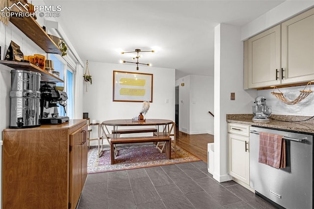 3619 Regis St, Colorado Springs, CO 80909 - kitchen with stainless steel dishwasher and backsplash