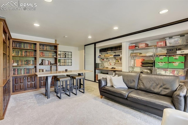 5775 Sonnet Hts, Colorado Springs, CO 80918 - living room with light carpet and recessed lighting