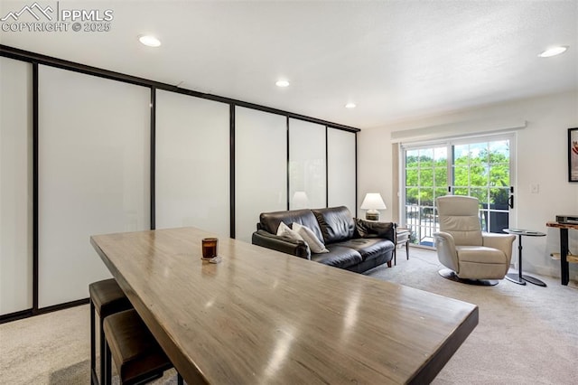 5775 Sonnet Hts, Colorado Springs, CO 80918 - living area with light carpet and recessed lighting