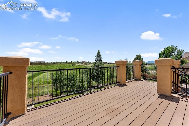 9891 Red Sage Dr, Colorado Springs, CO 80920 - view of wooden deck
