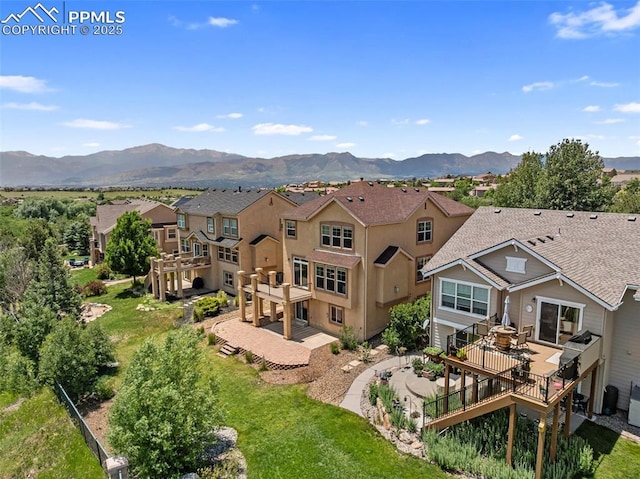 9891 Red Sage Dr, Colorado Springs, CO 80920 - aerial perspective of suburban area featuring a mountainous background