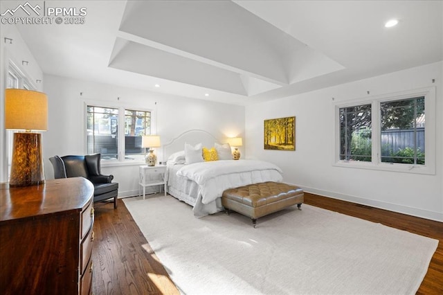18 2nd St, Colorado Springs, CO 80906 - bedroom with dark wood-style floors and recessed lighting