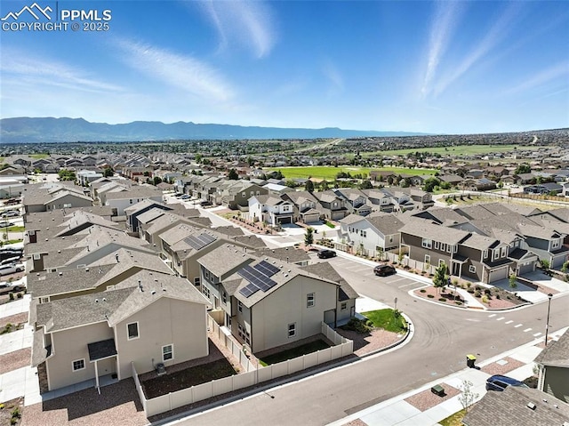 6222 Barr Pt, Colorado Springs, CO 80924 - aerial perspective of suburban area featuring a mountain backdrop