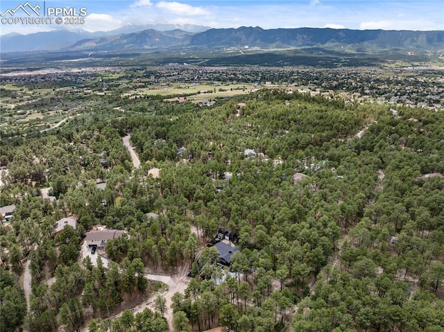 1320 Spring Valley Dr, Colorado Springs, CO 80921 - bird's eye view of mountains and a heavily wooded area