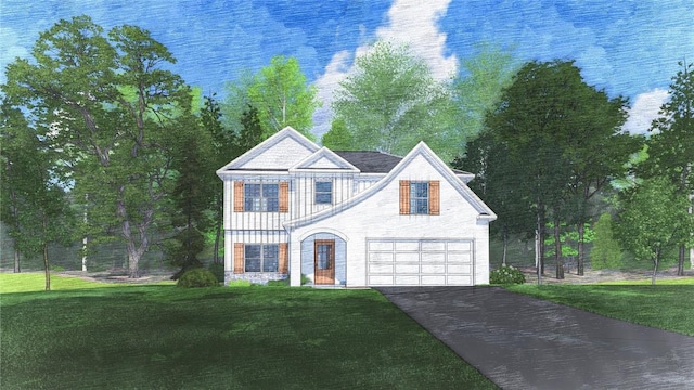 1974 Grant Ave, Opelika, AL 36804 - view of front facade with asphalt driveway, an attached garage, and a front yard