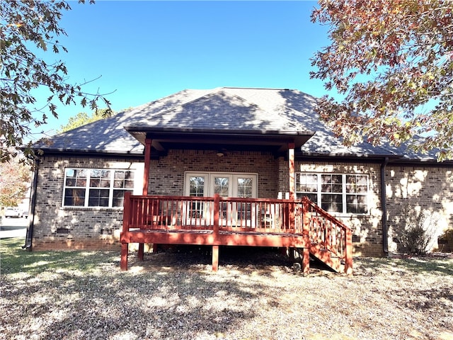 1807 Parsons Cir, Auburn, AL 36830 - rear view of property with a wooden deck