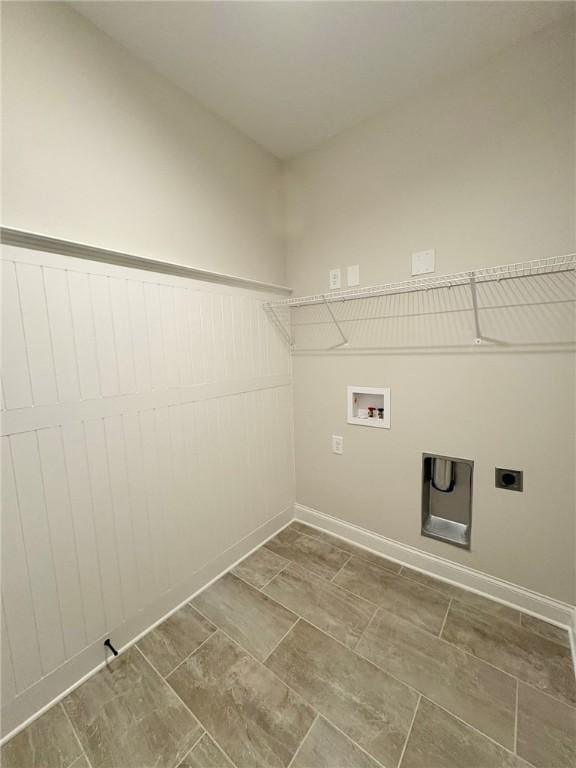 1649 James Burt Pkwy, Auburn, AL 36830 - washroom featuring hookup for an electric dryer, washer hookup, baseboards, and wainscoting