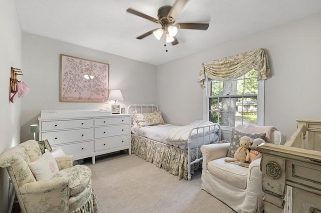 1324 Azalea Dr, Auburn, AL 36830 - bedroom with light carpet and ceiling fan