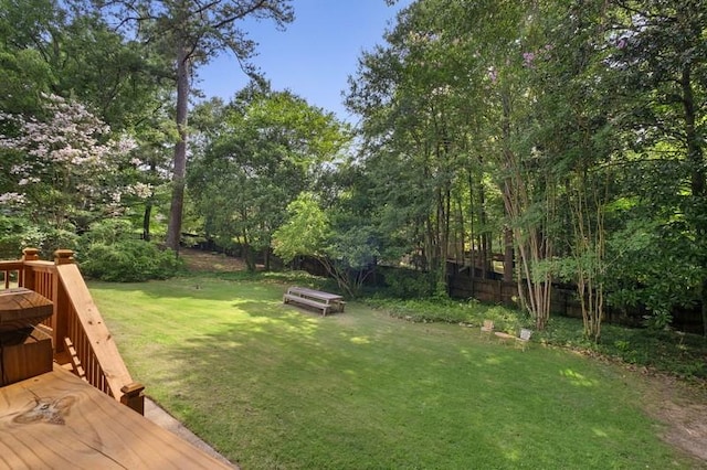 1324 Azalea Dr, Auburn, AL 36830 - view of grassy yard with a wooden deck