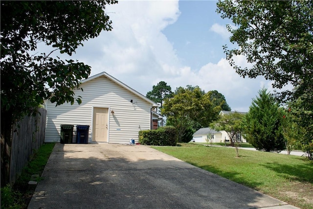 exterior space featuring fence