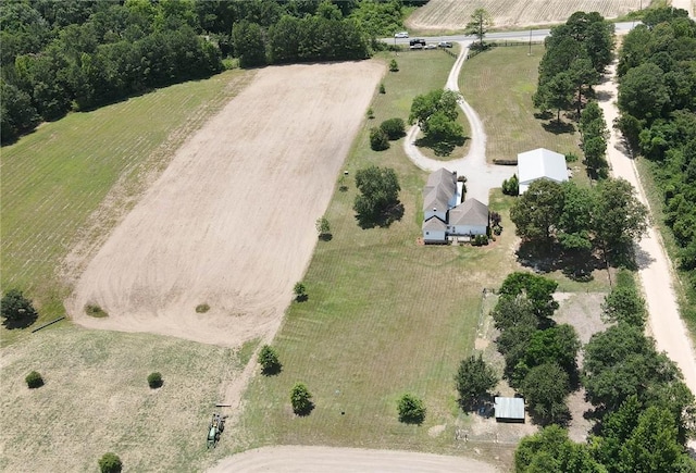 drone / aerial view with a rural view