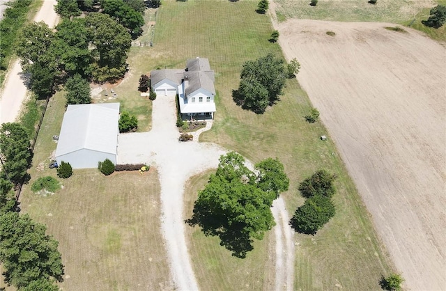 bird's eye view featuring a rural view