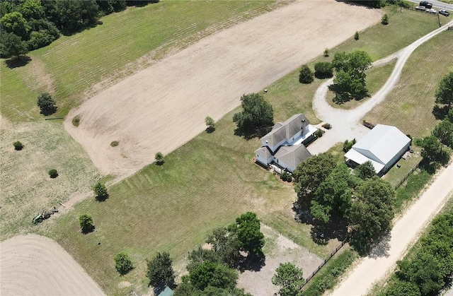 bird's eye view with a rural view