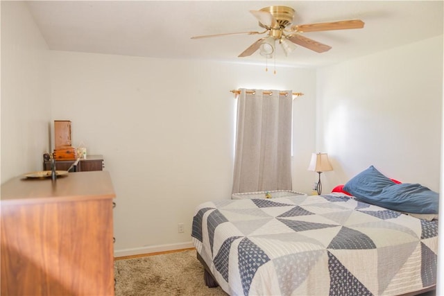 2401 11th Ave, Valley, AL 36854 - bedroom with a ceiling fan, baseboards, and wood finished floors