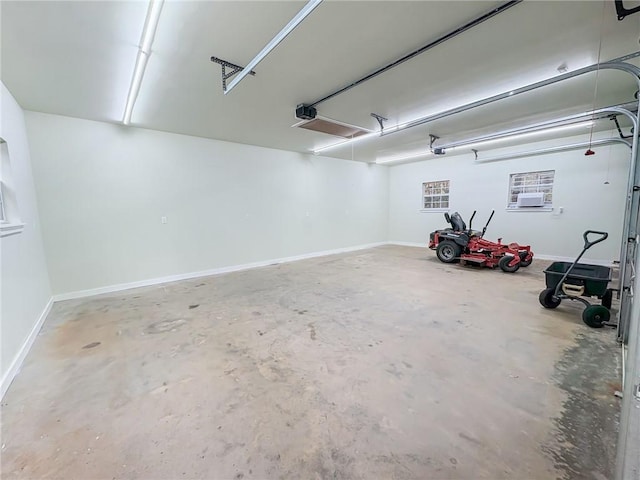 garage featuring baseboards