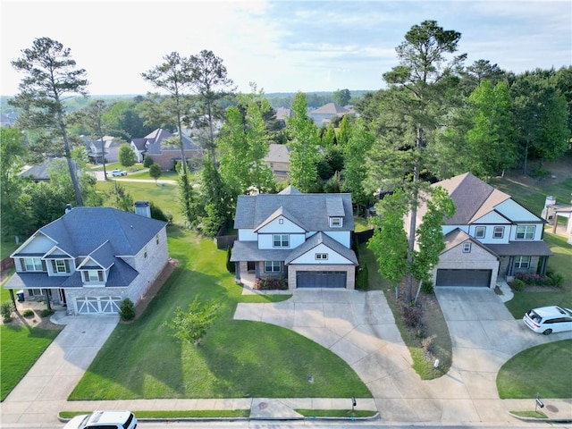 aerial perspective of suburban area