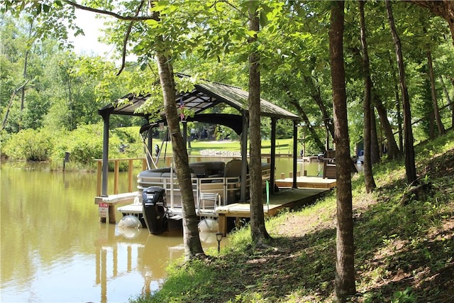 346 Waverly Ln, Jacksons Gap, AL 36861 - dock with a water view and a gazebo