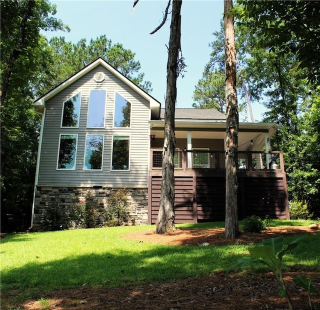 346 Waverly Ln, Jacksons Gap, AL 36861 - view of front of property featuring a front lawn