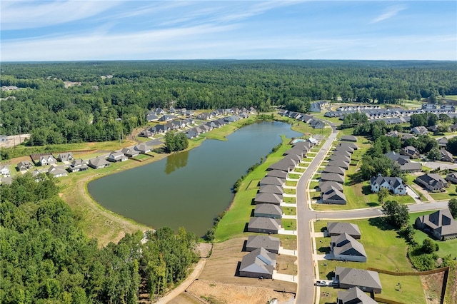 2402 Furlong Trl, Auburn, AL 36830 - aerial perspective of suburban area with a forest and a large body of water