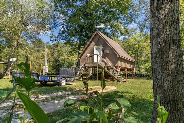 1165 Monk St, Valley, AL 36854 - back of property featuring a lawn and a deck