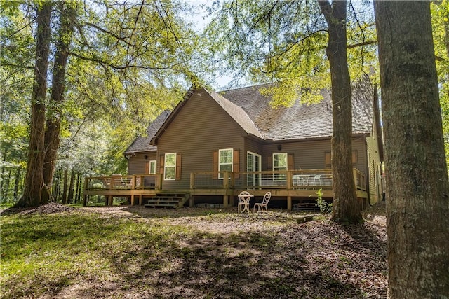 1165 Monk St, Valley, AL 36854 - back of house featuring roof with shingles and a wooden deck