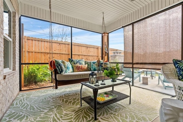 view of sunroom