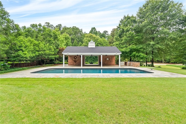 1601 Tanyard Rd, Lanett, AL 36863 - swimming pool with view of wooded area