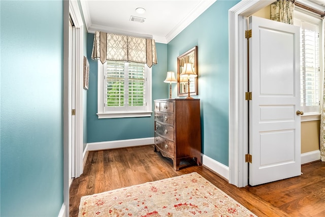 1601 Tanyard Rd, Lanett, AL 36863 - hall featuring crown molding and wood finished floors