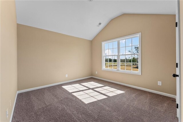 42 Lee Road 2234, Smiths Station, AL 36877 - carpeted spare room featuring lofted ceiling and baseboards