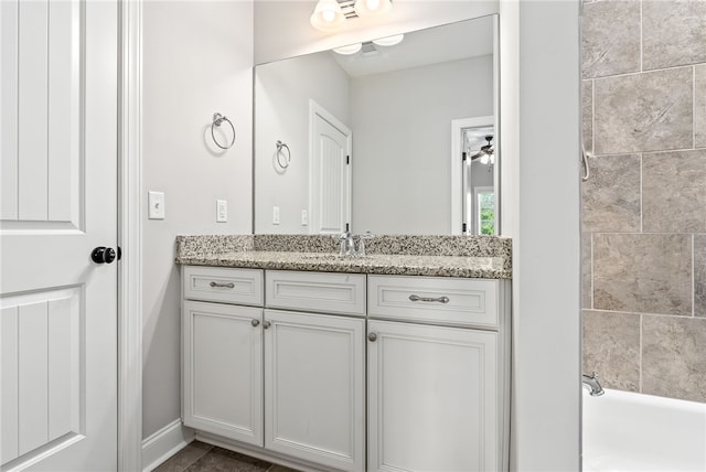 full bathroom featuring vanity