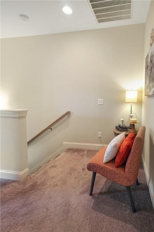 3855 Academy Dr Unit 402, Opelika, AL 36801 - sitting room featuring an upstairs landing, carpet, and recessed lighting