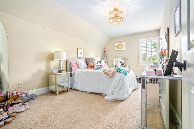 1794 Covington Rdg Unit 402, Auburn, AL 36830 - bedroom featuring carpet flooring and lofted ceiling