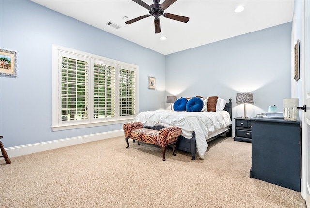 1794 Covington Rdg Unit 402, Auburn, AL 36830 - carpeted bedroom featuring recessed lighting and a ceiling fan