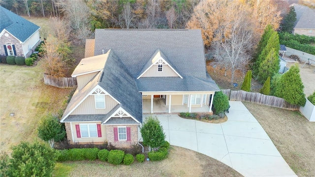 birds eye view of property