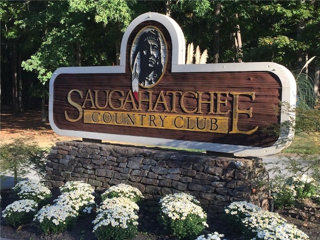 view of community sign