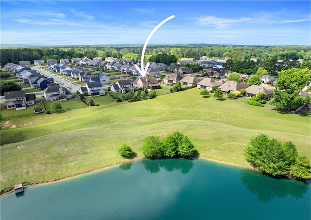 197 Westover St, Auburn, AL 36832 - aerial perspective of suburban area with a large body of water and a golf course