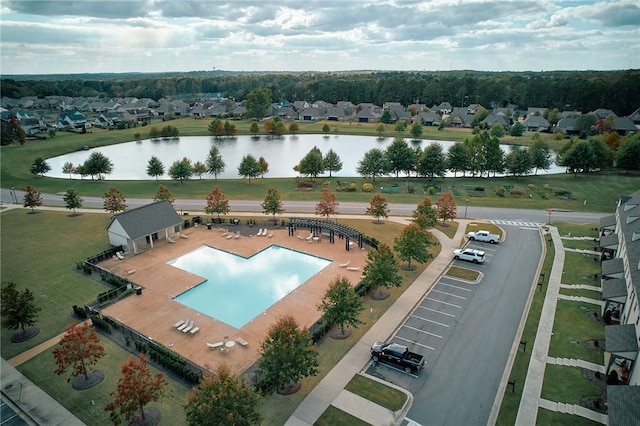 197 Westover St, Auburn, AL 36832 - drone / aerial view of a large body of water and a pool area
