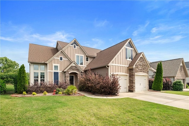 197 Westover St, Auburn, AL 36832 - craftsman house with board and batten siding, stone siding, concrete driveway, and a shingled roof