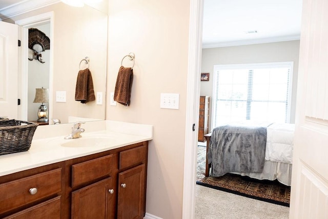 1986 Stephanie Ct Unit Lt64, Auburn, AL 36830 - bathroom with connected bathroom, vanity, and crown molding