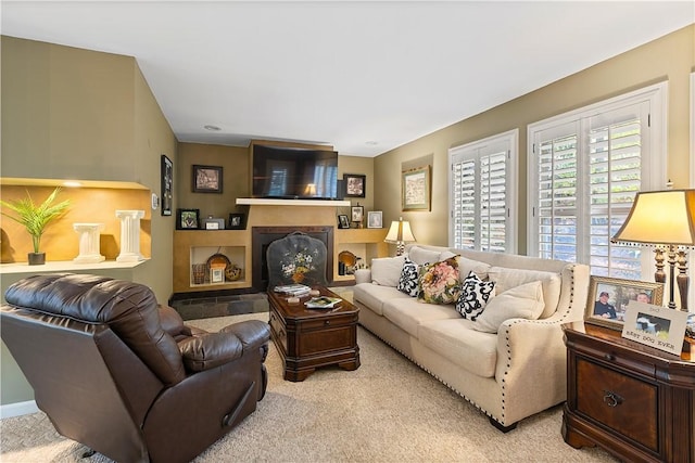 view of carpeted living room