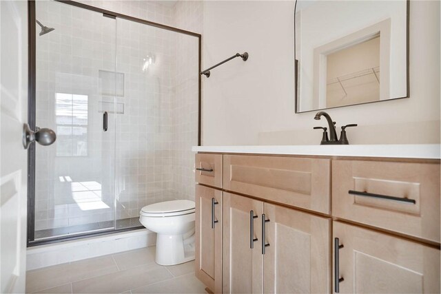 0305 Northgate Blvd, Auburn, AL 36830 - full bathroom with a shower stall, vanity, tile patterned floors, and a spacious closet