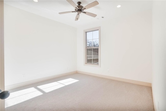 305 Northgate Blvd, Auburn, AL 36830 - unfurnished room with carpet floors, recessed lighting, baseboards, and ceiling fan