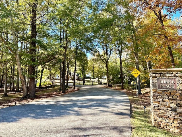 view of street featuring traffic signs