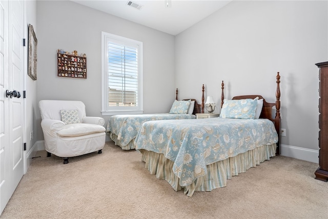 bedroom with carpet floors