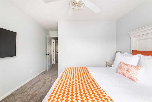 1477 N Donahue Dr N Unit 1602, Auburn, AL 36830 - bedroom with carpet, baseboards, and ceiling fan