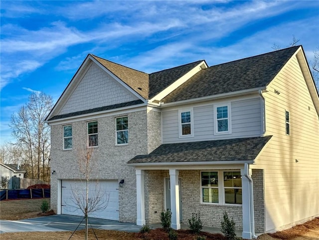 craftsman-style house featuring a garage