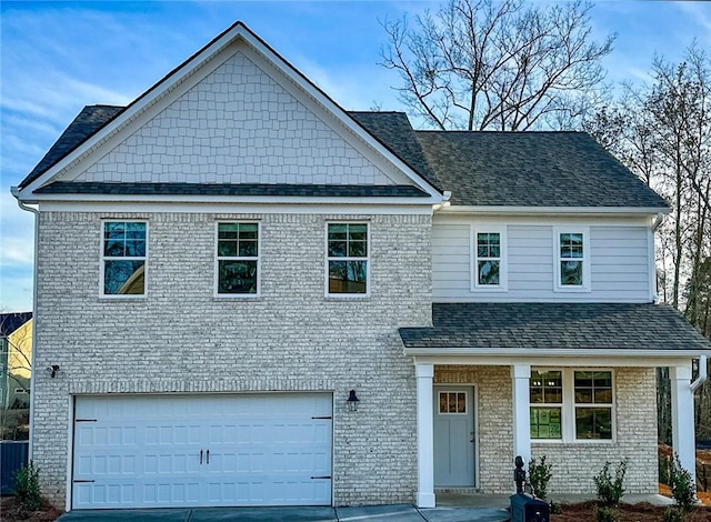 view of front property featuring a garage