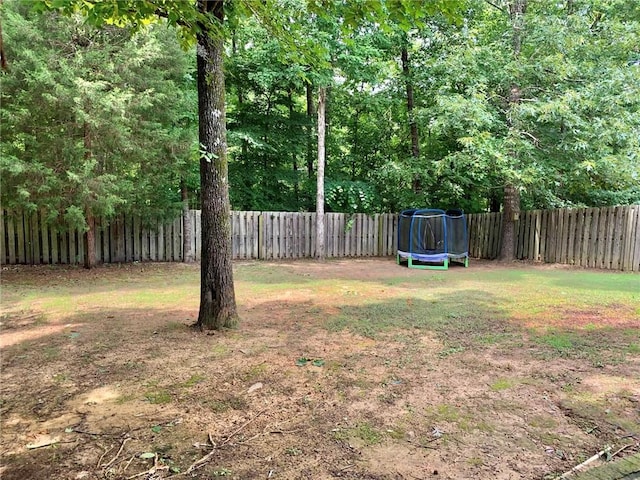 1756 Vfw Rd, Auburn, AL 36832 - fenced backyard featuring a trampoline