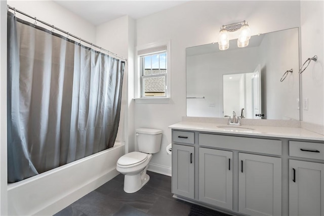 564 Grey Oak Cir, Auburn, AL 36830 - full bathroom featuring vanity and shower / tub combo with curtain